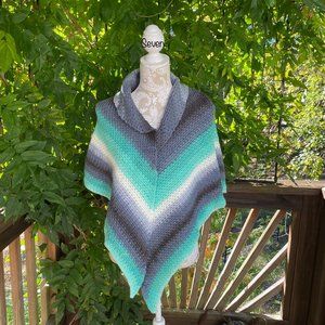 Handmade crocheted shawl shrug sweater. #7